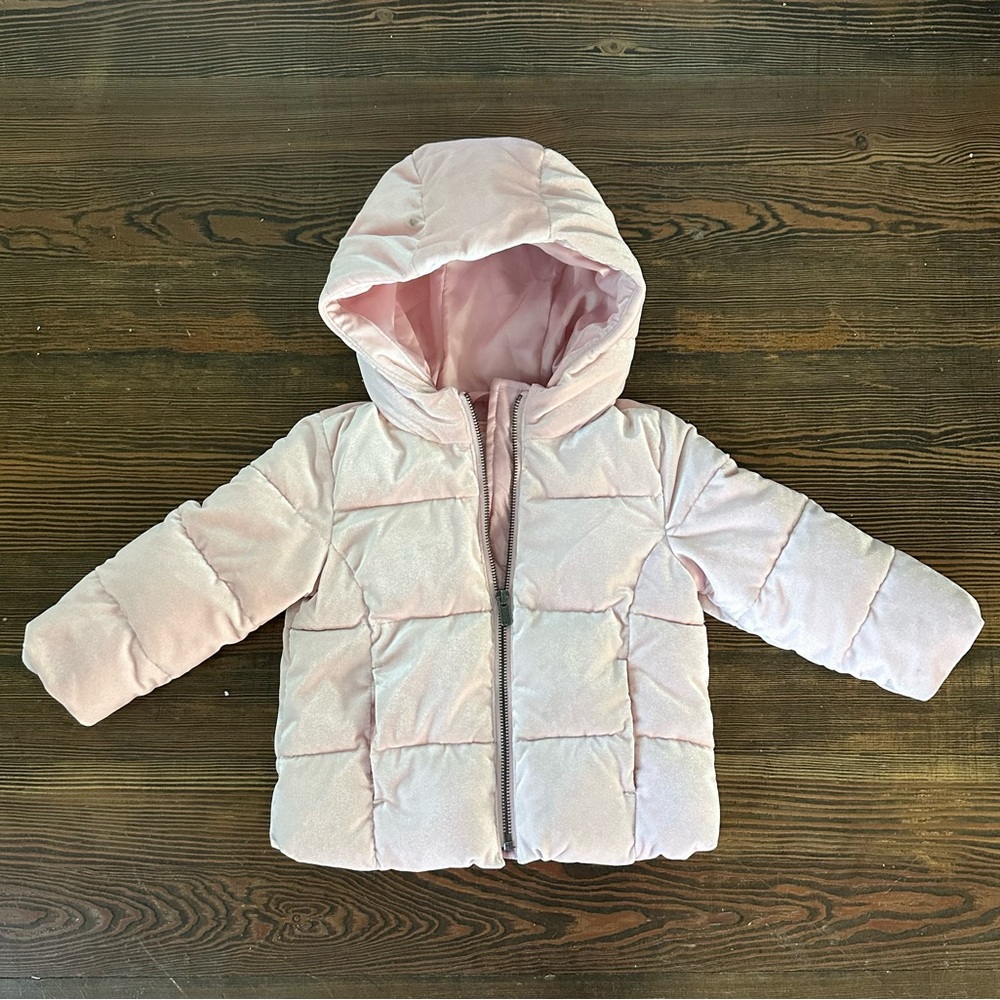 GAP Baby 2T Blush Pink Puffer Jacket